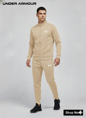 Under Armour Men’s Beige Tracksuit